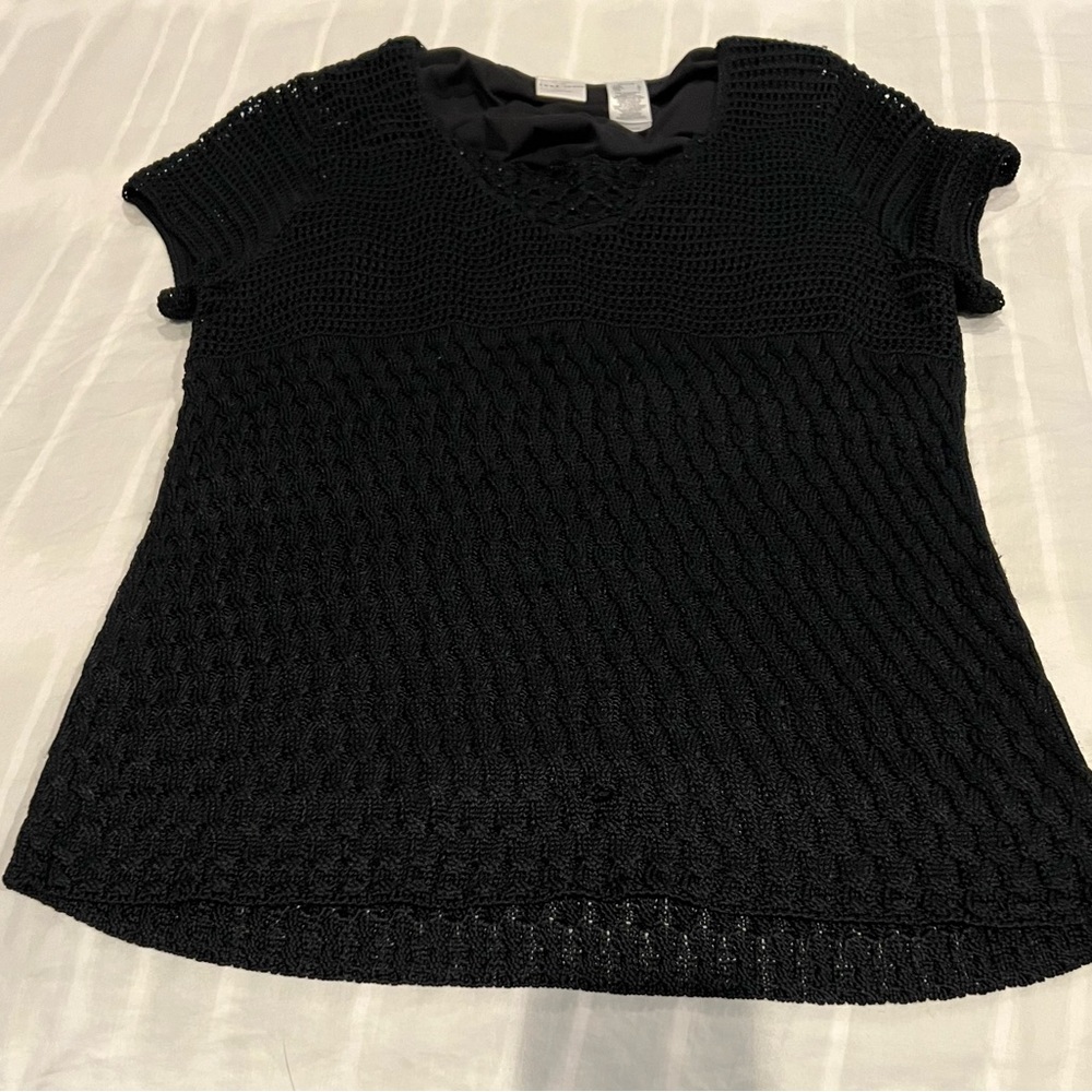 Black knit top